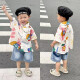 
Liubei children's short-sleeved shirt soft and comfortable lapel summer boy boy shirt cartoon trendy casual top cardigan p7027 single shirt 130 CM