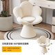 Hongsen Makeup Stool Bedroom Dressing Stool Modern Simple Small Apartment Dressing Table Chair Italian Light Luxury High-end Manicure Stool White Petal Makeup Chair