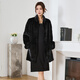 
Winter Home Brand Fur 2025 New Imported Mink Coat Women's Full Mink Mid-Long Stand Collar Mink Fur Jacket Black 2XL 140Jin[Jin equals 0.5 kg]-160Jin[Jin equals 0.5 kg]