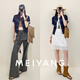 美洋（MEIYANG）夜幕线短袖外套 青春代名词翻领排扣牛仔上衣 深蓝色 M