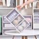 Yonghuan Kleidung Aufbewahrungsbox Kunststofflagerbox Schublade Transparent Garderobe Aufbewahrungsbox Unterwäsche Aufbewahrungsbox Kleidung Organisator C3523 Tiefe 45 Breite 35 Höhe 23 Meter grau transparent einpack