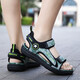 Boys' Sandals 2025 New Summer Children's Soft Sole Anti-Slip Middle and Large Boys' Outdoor Sports Beach Shoes Summer Style Army Green 30