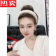 SNQP white plush hairpins, hair bundles, summer women's hair hoops, 2024 new Internet celebrity hair headbands, high cranial trend, goddess beige hair hoops, high cranium, no head jamming