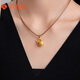 Liuguifu Jewelry Gold Pendant Fortune and Fortune 5D Hard Pure Gold Pendant Necklace Pendant FD0600652 1g