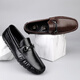 
Zero-degree broken 2025 summer new men's business casual leather shoes with one foot, soft sole bean shoes, men's loafer shoes MT9922 black 38
