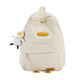 Version coréenne du sac à école d'étudiant occasionnel Cartoon de grande capacité Cute Little Duck Backpack Boy and Girl Backpack BF902 METER BLANC (sans pendentif)