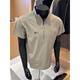 Khaki green half-zip quick-drying short-sleeved men's summer fashion brand cool sports t-shirt outdoor cycling suit polo shirt Khaki green upgraded model has no rival at the same price XL XL one size fits all