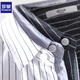 Lomon Chemise à rayures masculines à manches courtes lâches d'été mince japonais chemise polyvalente vestiaire des vêtements d'été des vêtements pour hommes 9721 blanc 3xl