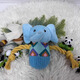 Qi Oh Dog Toy Rope Elephant Sounds Self-playing Teething Resistance Pet Puppy Plush Doll Big Dog Pet Supplies Eggplant