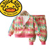 G.DUCKKIDS children's suit boys' spring suit 2025 new spring fashionable and fashionable boys and girls sports clothes spring and autumn two-piece set 6629 green pull strip set 90
