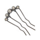 Bai Shilin imitation pearl U-shaped hairpin women's high-end comb hairpin ancient style new Chinese style hairpin plate hairpin artifact headwear gun black