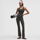 lululemon丨Ribbed Nulu Women's Ribbed Curved Hem Rear Open Vest LW1FLJS Graphite Gray L