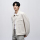 GXG Herrenkleidung, gleiche beige graue Reversjacke im Einkaufszentrum, beige grau 180/xl