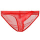 Open thong can be inserted into double butt men's abnormal no-take-off men's special sexy underwear real hair leakage hot cr red XXL