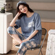 Hengyuanxiang 2025 Nuevo pijamas para mujeres en verano algodón puro de manga corta de dos piezas de dos piezas para la ropa de casa a rayas de verano se puede usar afuera. XYZT9885 M estilo femenino recomendado 80-100Jin [Jin equivale a 0.5 kg]
