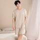 Shuo Gujin (SHUO GU JIN) official modal ice silk men's pajamas summer short-sleeved shorts thin teenagers large size can wear home clothes outside 3520# L