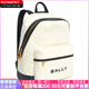 巴利（BALLY）金属硬件字母微标 牛皮 双肩包 男女同款情侣款 白色 基础装(包+防尘袋)