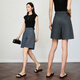 
Olrain gray versatile commuter suit mid-pants women's summer 2025 new straight-leg thigh shorts gray M