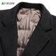 Shanshan 90% goose down cashmere sheep wool woolen coat men's long detachable down gallbladder business windbreaker jacket