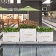 
Outdoor courtyard balcony custom stainless steel imitation marble wood grain flower box planting box balcony decorative flower box 40*30*40 galvanized plate