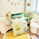 Hongdou Home Textile Cotton Children's Kindergarten Three-Piece Quilt Cover Couverture de courtepointe Matelas complet Ensemble complet Un ensemble complet pour Baby Nap Special Automobile Park [Fitness Soft and Confortation] Fiche de lit pour enfants COUVERTURE DE COURCHE À TROISIÈME 120X150CM