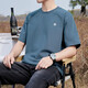 Short-sleeved T-shirt for men 2025 new summer pure cotton trendy men's loose top half-sleeved men's T-shirt White pure cotton short-sleeved - 1365 S Recommended 90-115Jin [Jin equals 0.5 kg]