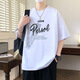 Heyu neuer chinesischer Stil Freizeitanzug Herren Sommer dünnes Kurzarm Shirt Großgröße National Trendy Shirts Shorts Set D695 Single Top Black M.