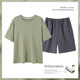 Zhishan Pyjamas Herren Sommer reines Baumwolldünne Kurzarm Shorts Anzug Herren -Cartoon Große Größe kann außerhalb von Heimkleidung OMM13603 3XL getragen werden
