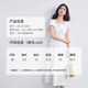 尚都比拉含棉方领温柔泡泡袖连衣裙女夏季收腰显瘦A字裙优雅气质中长裙