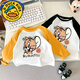 
G.DUCKKIDS new cat and mouse children's T-shirt long-sleeved boys autumn small and medium-sized children's clothing fashionable rabos sleeve base shirt girl [white and red]#D674 Jerry Mouse 80 [Suggested height 70-80cm]