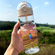 Minecraft Minecraft Plastik Strohbecher Creeper Water Cup Custom Capacity Sports Tragbarer Strohschalter 650 ml Eisweiß BW1278 Welt