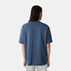GAP Herren- und Frauen reines Baumwoll-Logo Kurzärärmelte T-Shirt Basic Lose Top Grau-Blau-Druck L (175/96a) Asiatische Größe
