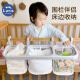 月亮故事（LUNASTORY）【新品】婴儿床挂收纳袋床边尿布尿不湿挂袋床围栏收纳筐挂篮 多功能围栏挂篮--奶酪白色