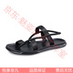 Sandales masculines japonaises dans une nouvelle mode d'été et tongs personnalisés pour hommes portant des sandales de conduite sans glissement pour hommes noirs 9866 [version améliorée] 40
