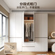 Quanyou Home Modern Simple Floor-to-ceiling Large Wardrobe Home Bedroom Segmented Wardrobe Side Cabinet Combination White 2*2.4m | Five-door Wardrobe Comparable to Customization + Built-in Sensor Light + Two-Color Optional