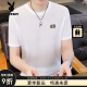 Playboy (PLAYBOY) 2025 summer new round neck ice silk short-sleeved T-shirt for men casual breathable large-size half-sleeved T-shirt top trendy shirt brown 1105 M 90-115Jin [Jin equals 0.5 kg]