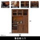 Xiaomuwo (xiaomuwo) meal cabinet partition cabinet solid wood porch room wine cabinet against the wall cabinet function storage dining cabinet Purple sandalwood 1.2 meters of cabinet (3 door) assembly