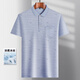 
VANCL daddy wear lapel ice silk short-sleeved T-shirt for middle-aged men's casual T-shirt for middle-aged and elderly thin POLO shirt summer clothes T ice silk-9923 blue real pocket M 48/165