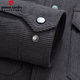 Pierre Cardin lapel jacket men's corduroy plus velvet warm sherpa workwear lapel cotton jacket for men dark gray XL