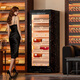 CIGARLOONG CL-188C2 cigar cabinet, precise constant temperature and humidity, fingerprint lock, compressor cabinet, natural cedar wood inner tank, WiFi intelligent control constant humidity cabinet, water ion ammonia removal, household smoke cabinet 120C2 black gold cedar wood inner tank