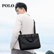 POLO Business Briefcase Men's Expandable Handbag 14/15.6-inch Computer Bag Conference File Bag Shoulder Bag
