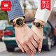 Des montres de couple de marque Olevs, une paire de montres mécaniques entièrement automatiques pour hommes et femmes, imperméables et lumineuses, et un cadeau d'anniversaire pour petit ami et petite amie. Le couple noir regarde 6629 [né une paire]