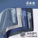 Sept tâches de boxer de sous-vêtements pour hommes masculins Wolf Pantalon Boxer Boîte à glace Silk Soubire de jeunes sans trace (emballage) Style imprimé 9913 4 pièces l Poids recommandé 90-100 Jin [Jin est égal à 0,5 kg]
