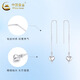 CHINA GOLD PT950 Platinum Love Ear Wire Women's High-end Light Luxury Niche Unique Earrings Birthday Gift for Girlfriend PT950 Love Ear Wire Pair Approximately 2.4g
