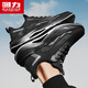 Krieger Sommer Herrenschuhe Mesh atmungsaktiven Sportvaters Schuhen Herren Soft Sohle lässige Laufschuhe l847c schwarz 42