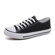 Captain illy casual shoes for men and women classic star canvas shoes low-cut breathable sports sneakers A21203 black men's 41