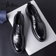 Millies Top Capa Cow Wide Shoes para hombres para hombres para aumentar los zapatos de cuero casual para los zapatos de boda que aumentan los hombres U1291 Black Highening 40