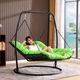 
Three-aqua tiger rocking chair double hammock hull basket rocking blue bed outdoor swing hanging chair balcony adult hanging blue swing bed rocking lounge chair white small (A13821 seat cushion)
