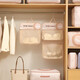 Bolsas colgantes de viaje de Ke Liang Huizi, bolsas de almacenamiento de calcetines de ropa interior, artefactos de almacenamiento colgantes detrás de las puertas de dormitorio, bolsas colgantes de doble capa, albaricoque en polvo