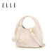 ELLE women's bag new style bag woven bucket bag portable vegetable basket bag one shoulder crossbody bag birthday gift 25223 white